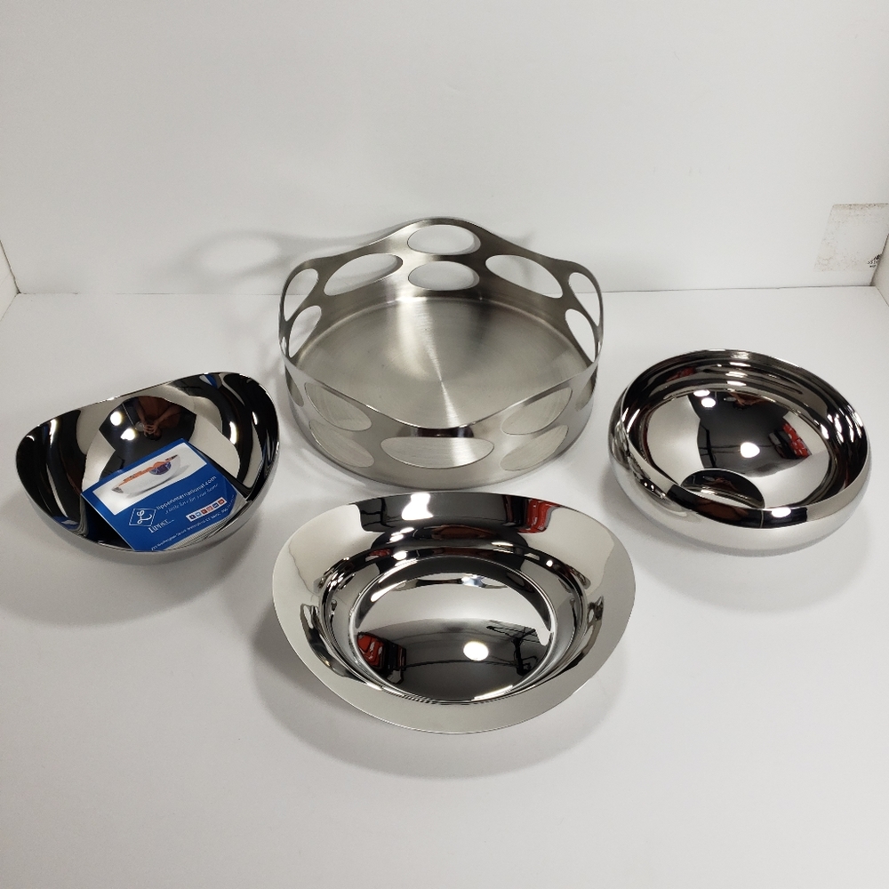 New! Lot of Four Lipper Dishes Inter. Seascape Giftware and Serveware Collection